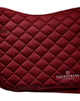 Equestrian Stockholm Dressage Saddle Pad in Line Bordeaux