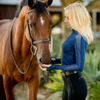 Euphoric Equestrian Soleil Mesh Long Sleeve in Rich Navy - Women's XL