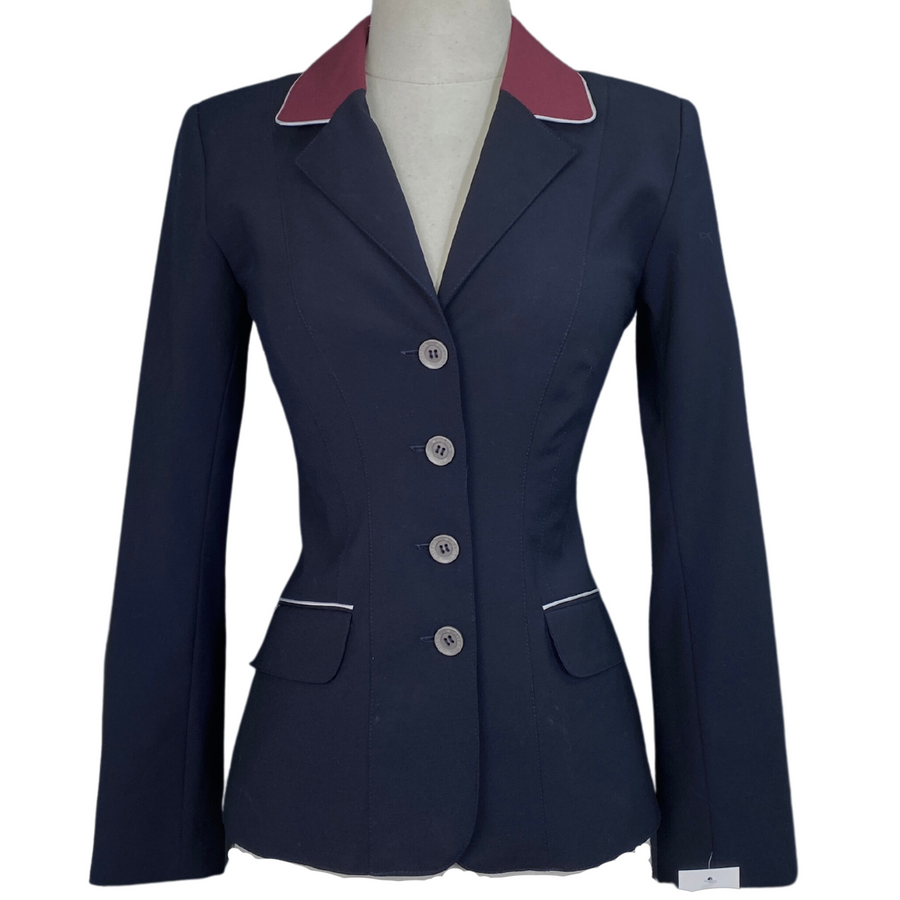 Winston Equestrian Classic Competition Coat in Navy/ Burgundy