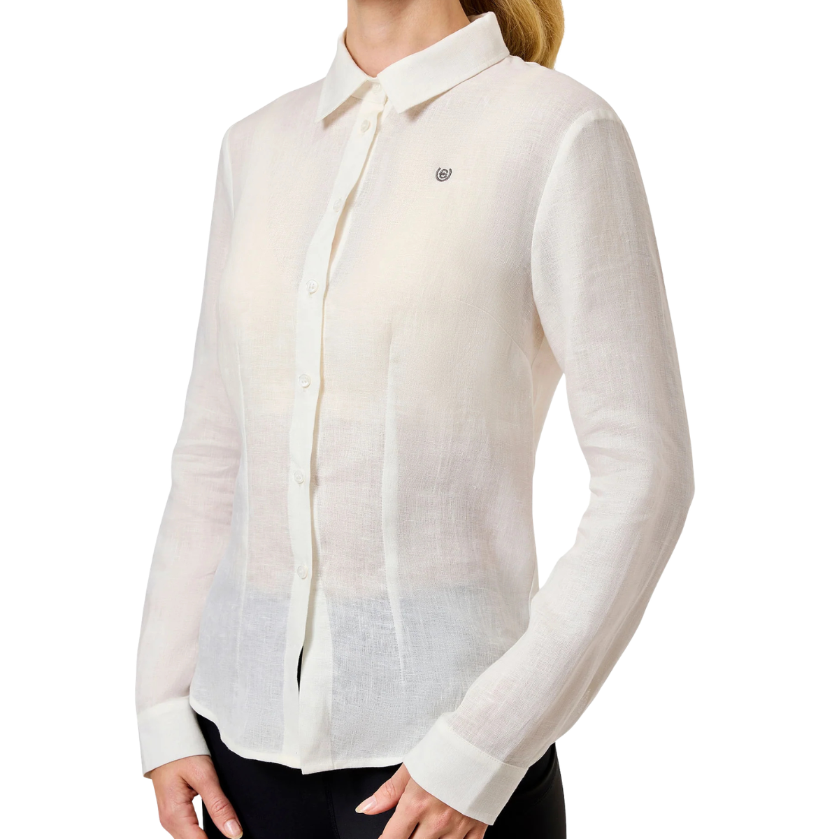Equestrian Stockholm Linen Shirt in White