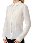 Equestrian Stockholm Linen Shirt in White