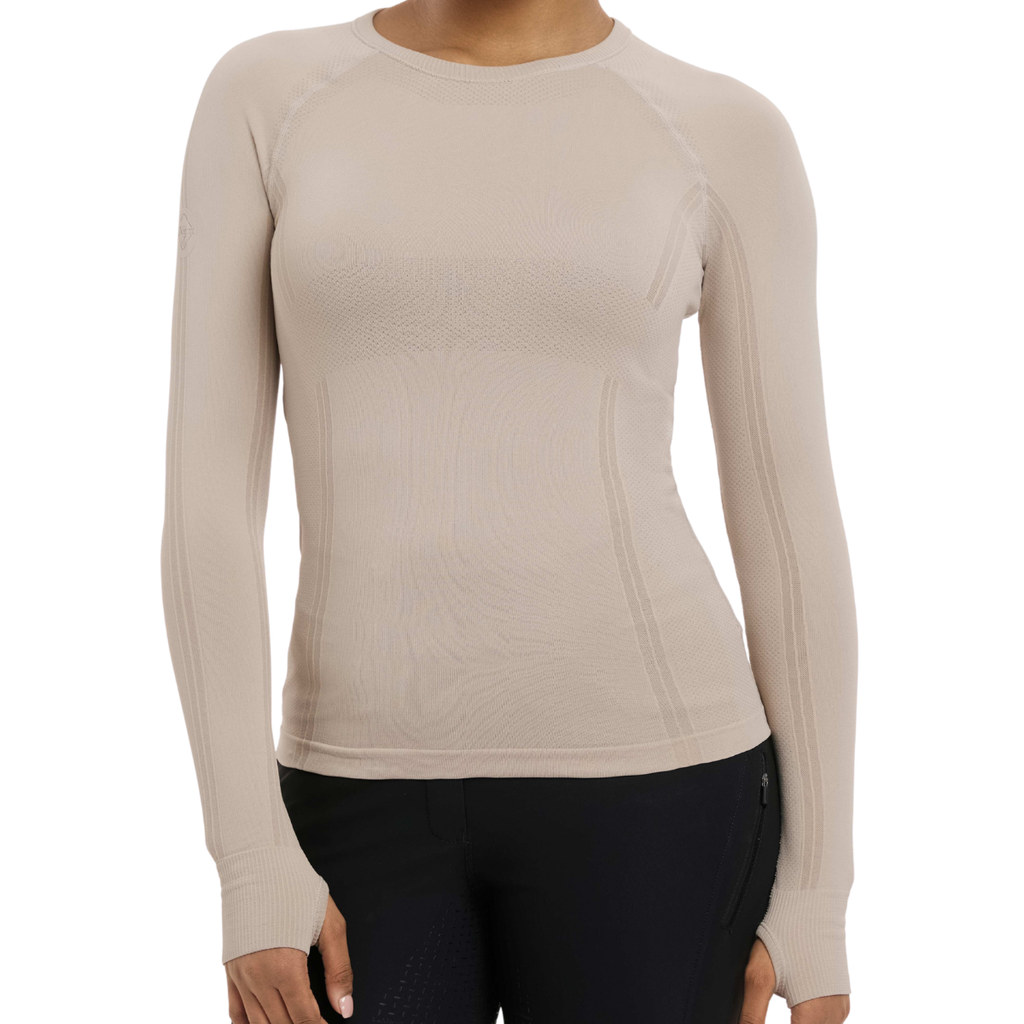 LeMieux 'Britney' Seamless Long Sleeve Shirt in Almond 