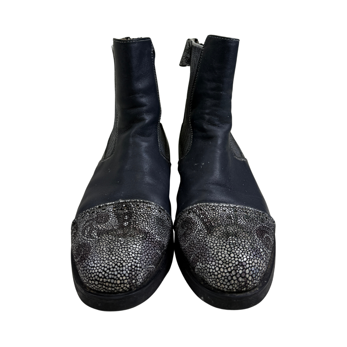Romitelli Paddock Boots in Graphite/Metallic Swirls