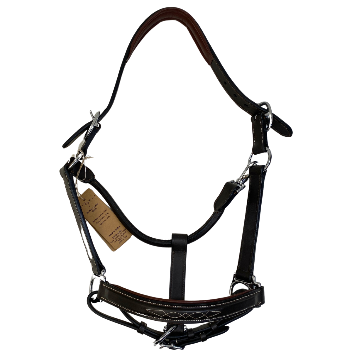 Dy'on Working Collection Leather Halter in Brown