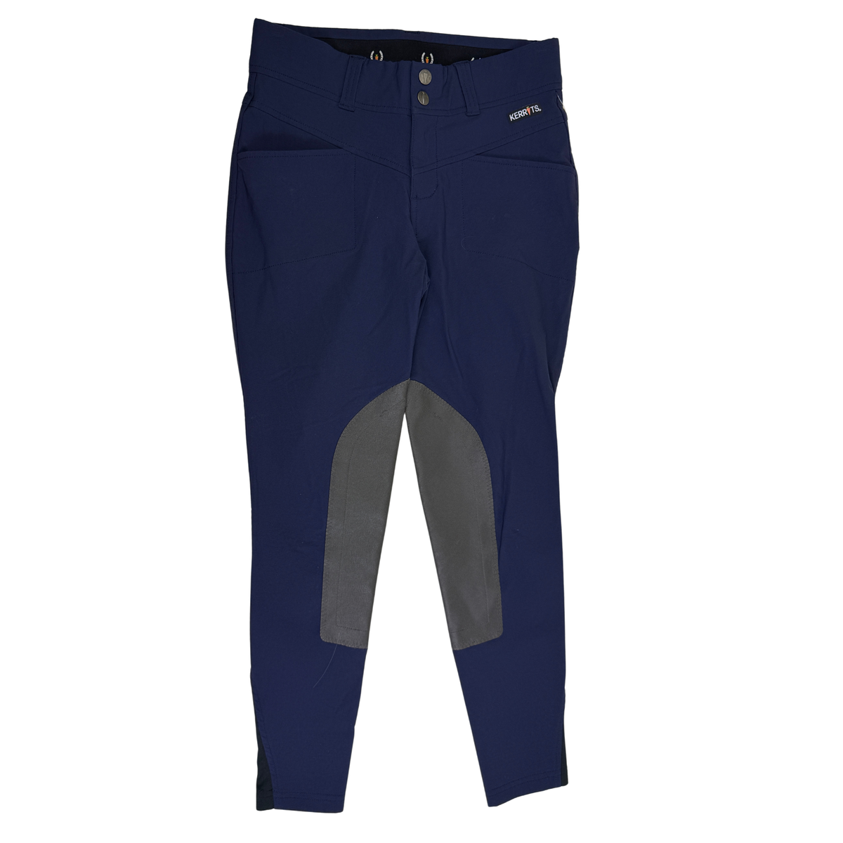 Kerrits Crossover Knee Patch Breech in Navy
