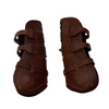 Back of EquiFit T-Boot Luxe Open Front Boots in Brown