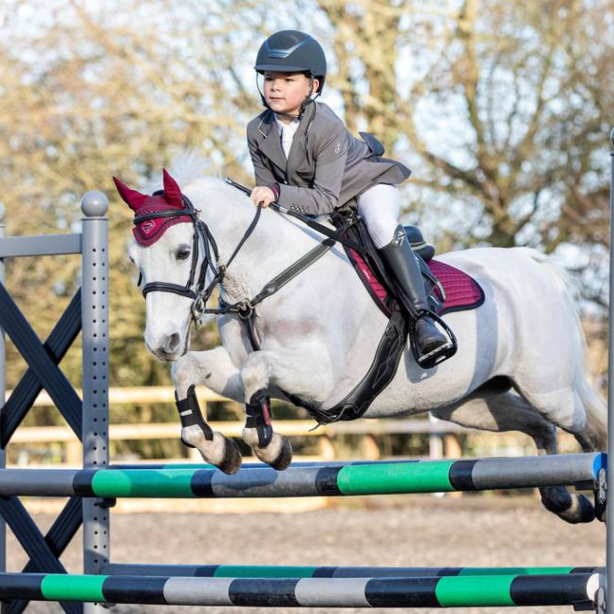 LeMieux 'Junior Pro' GP/Jump Pad in Burgundy - Small