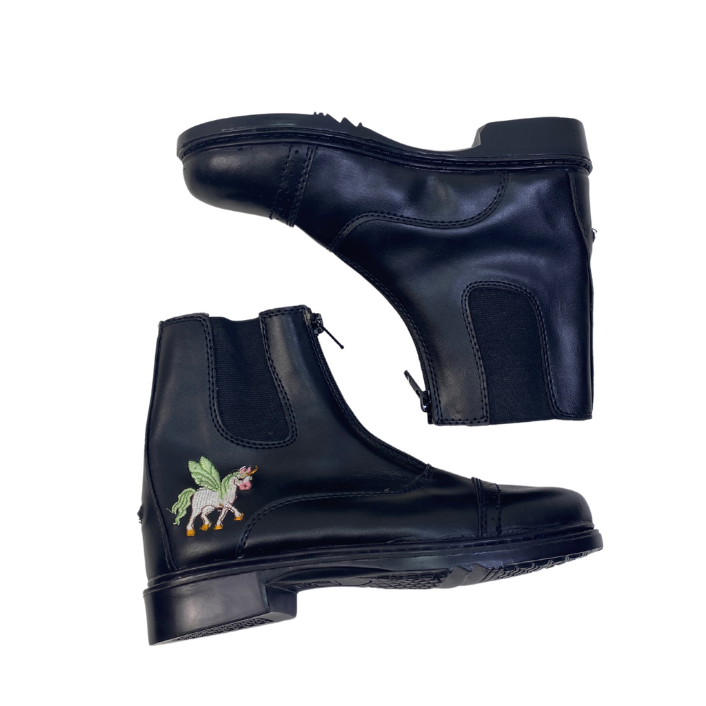 Tuff Rider Starter Zip Paddock Boots in Black