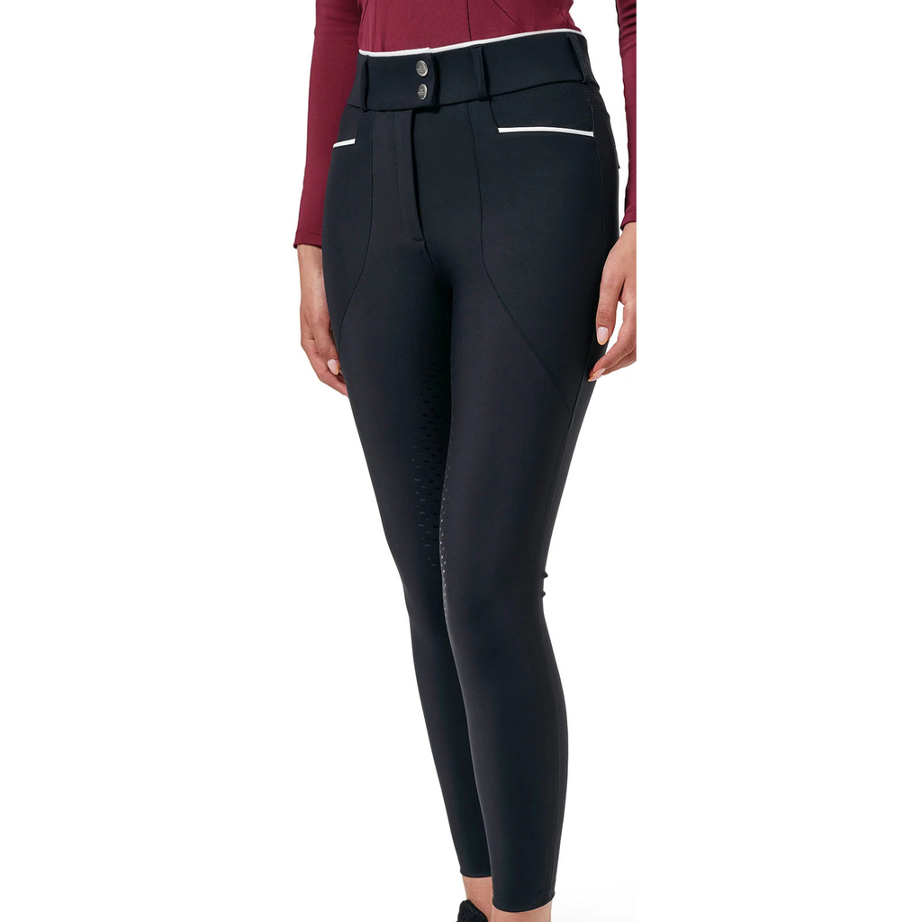 Equestrian Stockholm 'Airflow Luxe' Knee Grip Breeches in Navy - Women's EU 34 (US 22)