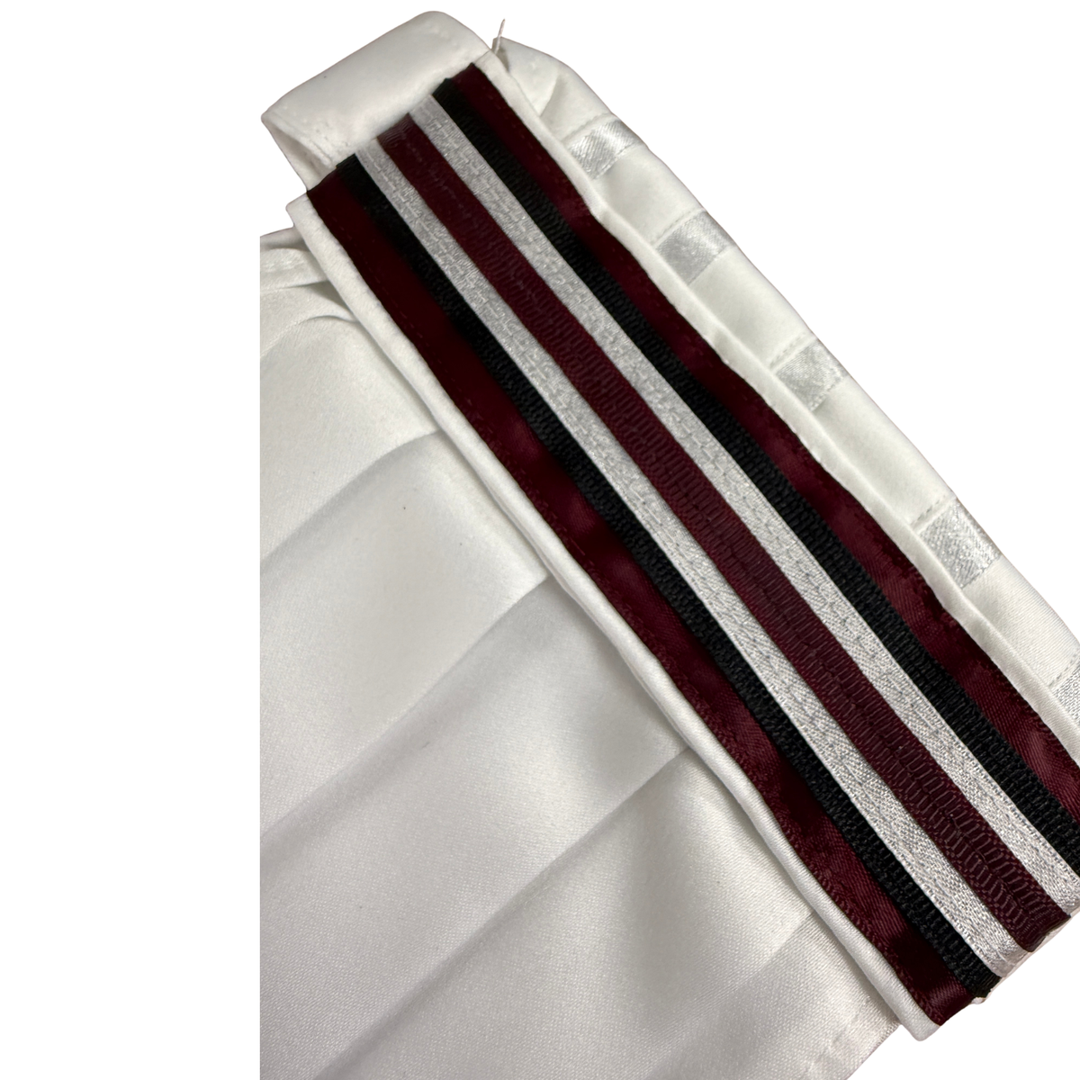 Dara James Designs Stock Tie in White/Black/Burgundy