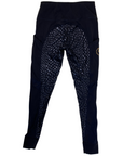 Sync Equestrian 'Venom' Full Seat Tights in Black