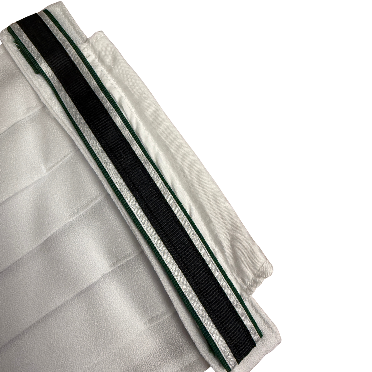 Dara James Designs Stock Tie in White/Green/Black 