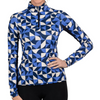 Kastel Long Sleeve 1/4 Zip in Navy Geometric