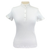 Front of Equiline 'Alissa' Competition Shirt in White - Women's Large