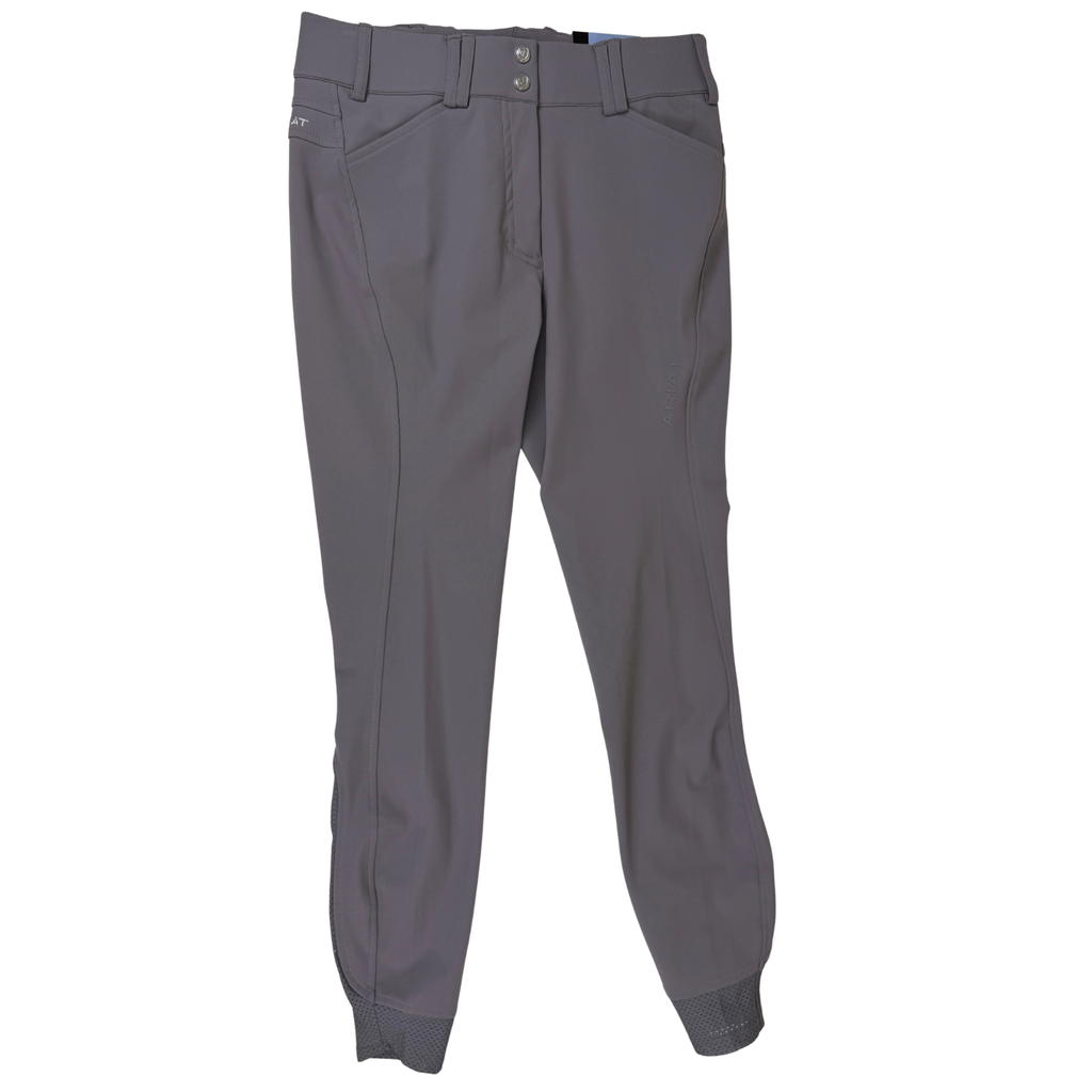 Ariat 'Tri Factor' Knee Patch Breeches in Plum Grey