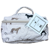 Ida Mae Quilted Travel Case in Meadow Herd Icon Linen