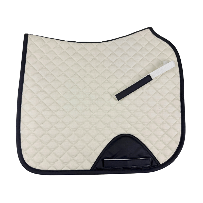 Sixteen Cypress Dressage Saddle Pad in Off-White/Black