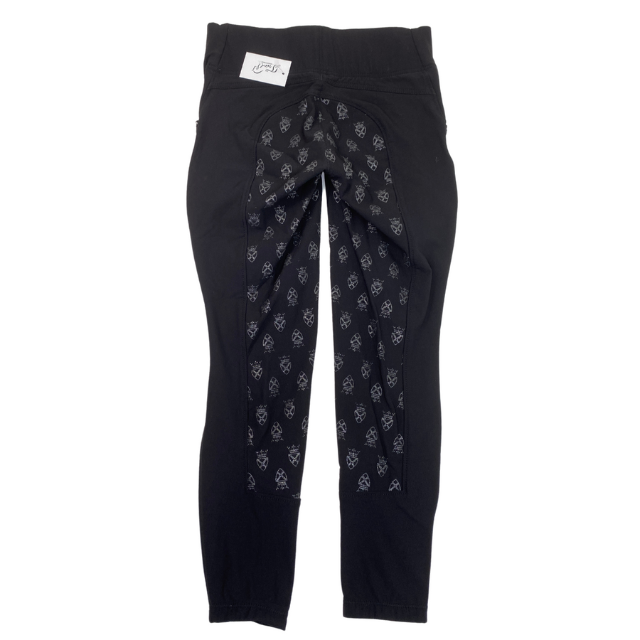 Back of Horze Crescendo 'Leah' Riding Tights in Black