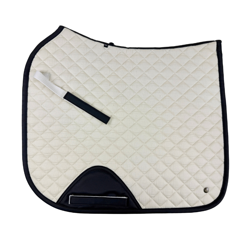 Sixteen Cypress Dressage Saddle Pad in Off-White/Black
