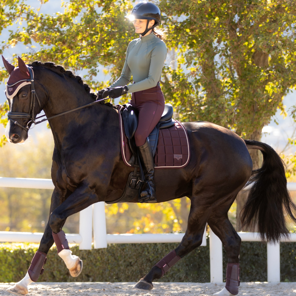 LeMieux Loire Classic Dressage Pad in Damson 