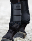 Equestrian Stockholm Mesh Brushing Boots in All Black