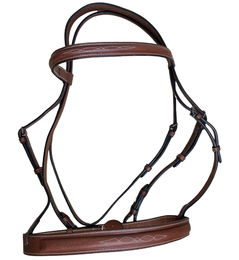 Butet 'Hunter Noseband' Bridle in Gold - Oversize