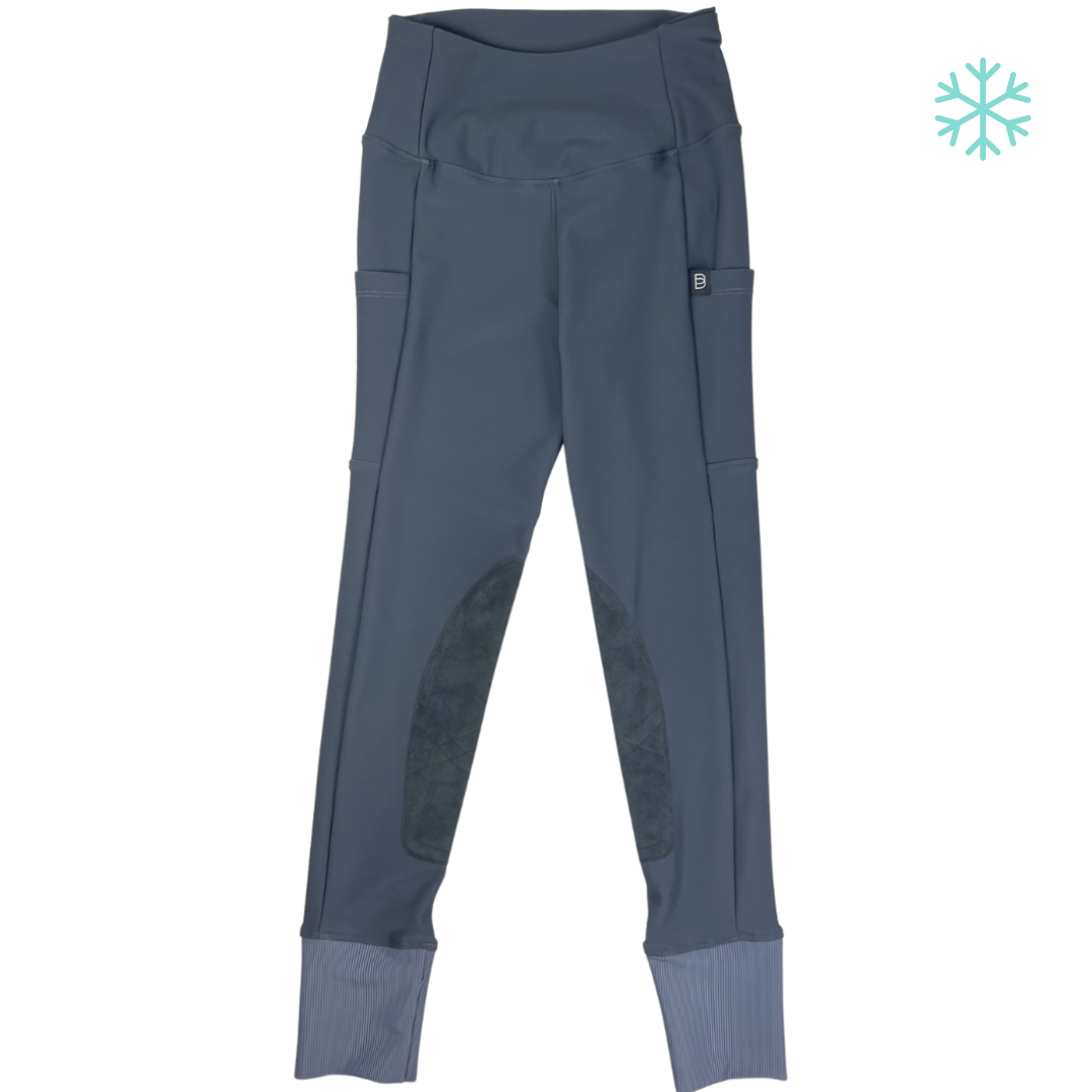 BOTORI 'G4' Fleece Riding Tights in Grey