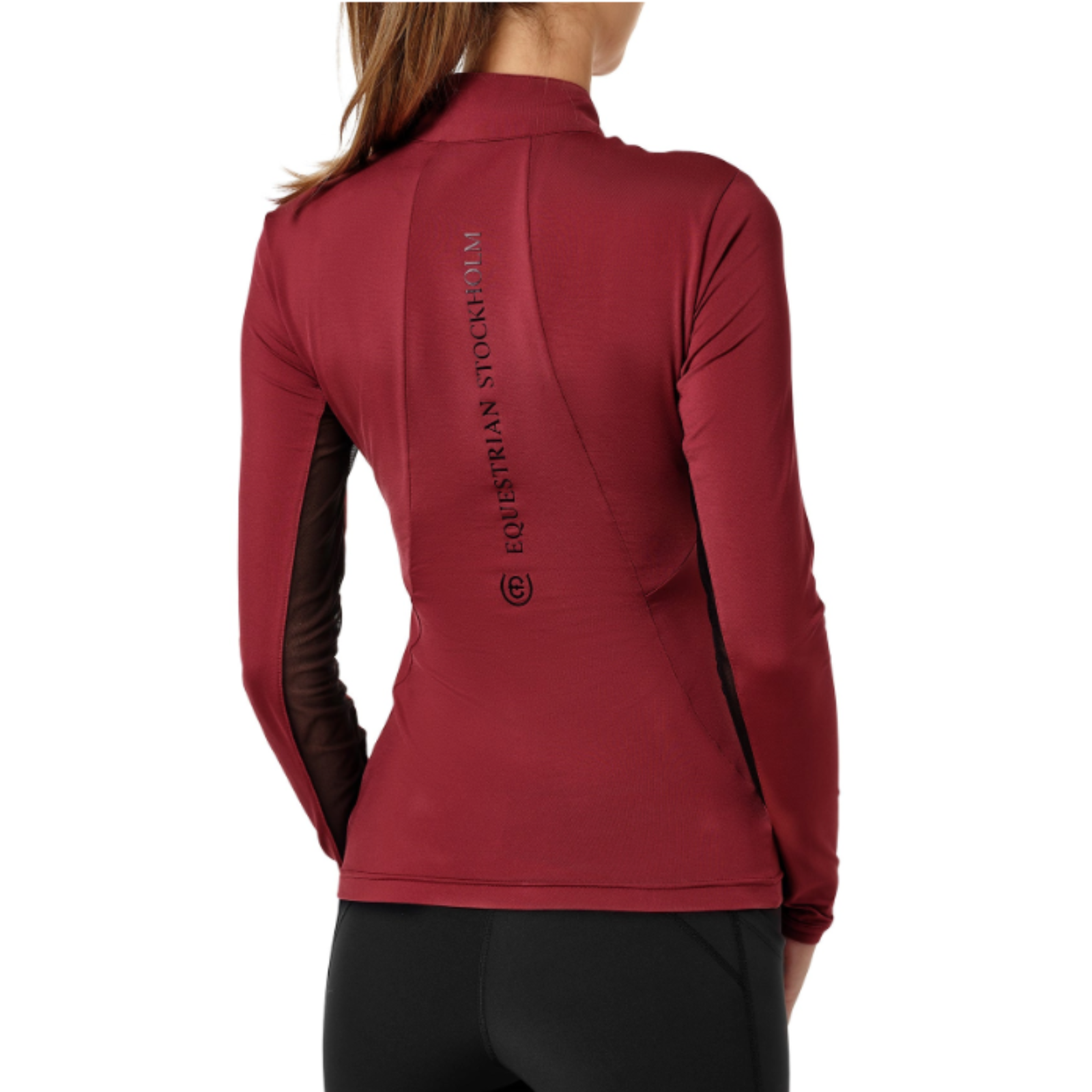Equestrian Stockholm 'Air Breeze' Sunshirt in Bordeaux - Women's XXS