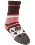 LeMieux 'Mini Fluffy Character' Socks in Andalusian Pony Cranberry