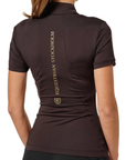 Equestrian Stockholm 'Air Breeze' Short Sleeve Sunshirt in Golden Brown