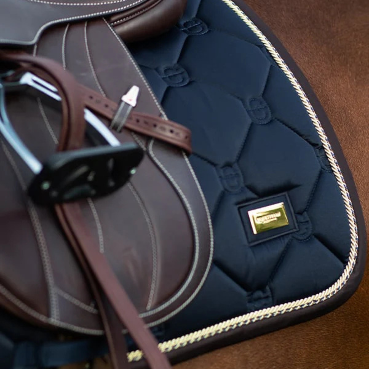 Equestrian Stockholm Jump Saddle Pad in Royal Classic