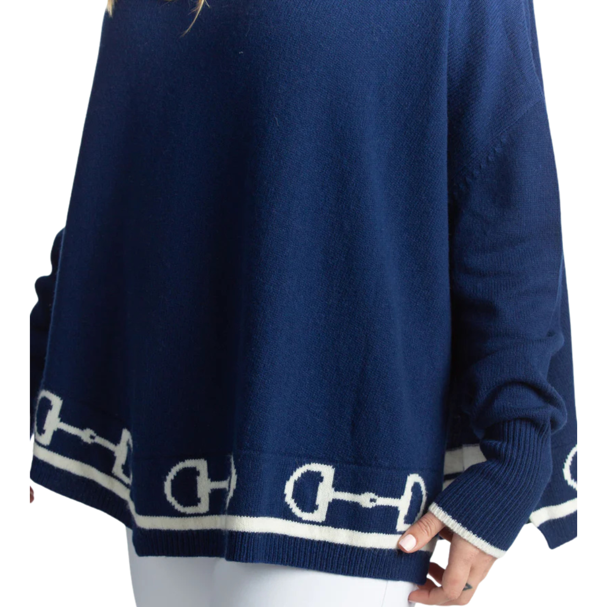 Hannah Childs 'Kristina Bit' Poncho in Midnight/White