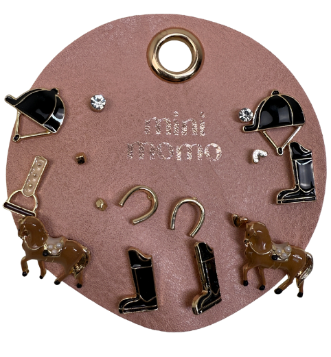 Mini Momo Equestrian Earrings - 8 Pairs