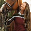 Criniēre 'Sophie' Schooling Top in Green/Brown - Women's 2XL