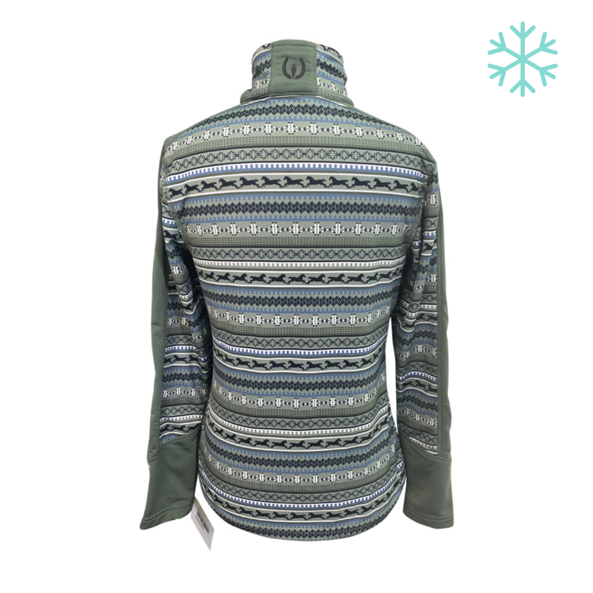 Kerrits Long Sleeve Winter Shirt in Pine Equestrian Aztec - Children&#39;s Medium