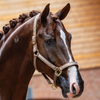 Equestrian Stockholm Line Halter in Champagne