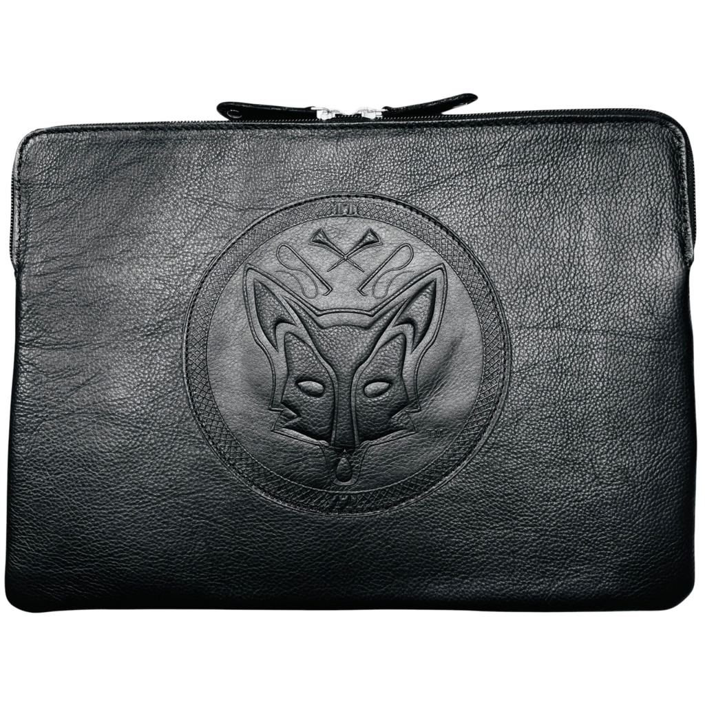 Tucker Tweed Fox Hunting Laptop Sleeve in Black