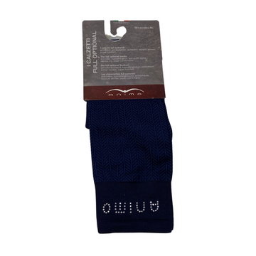 Animos 'Taipei' Socks in Navy Herringbone