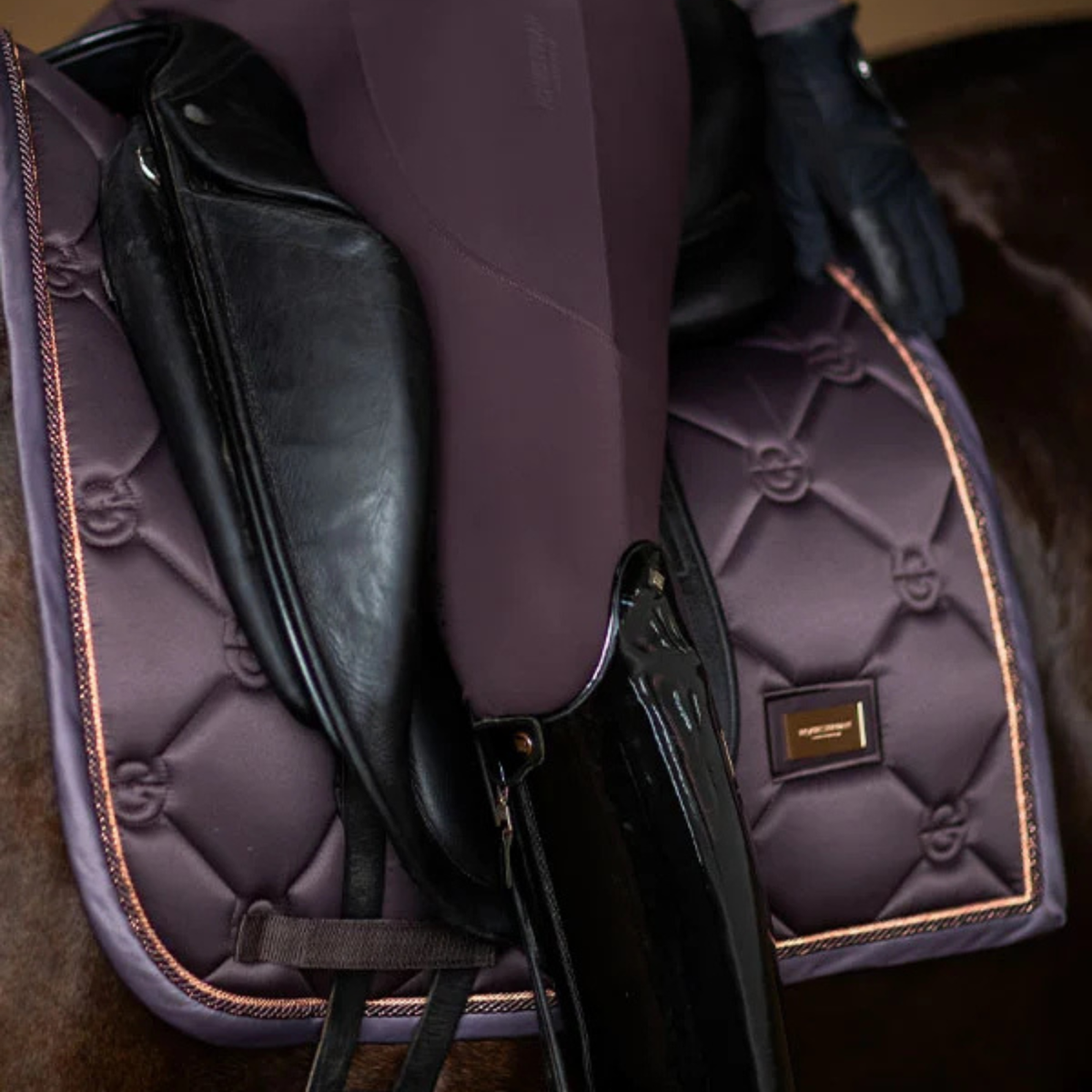 Equestrian Stockholm Dressage Saddle Pad in Moonless Night