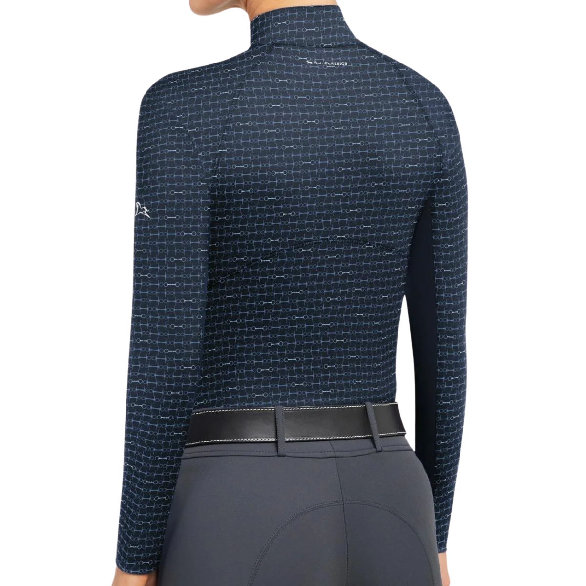 R.J. Classics 'Libby' 1/4 Zip Long Sleeve Training Shirt in Sapphire Snaffle