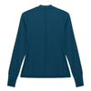 Hannah Child's 'Cameron' Rib Mock Neck Shirt in Deep Sea - Women's Small