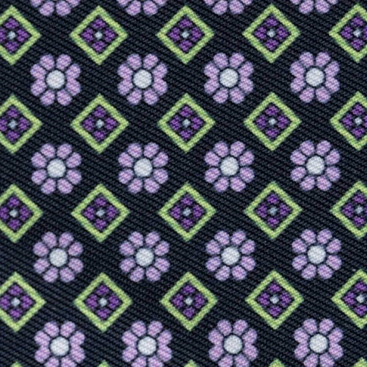 Essex Classics 'Luna II' Show Shirt in White/Lavender Flowers 