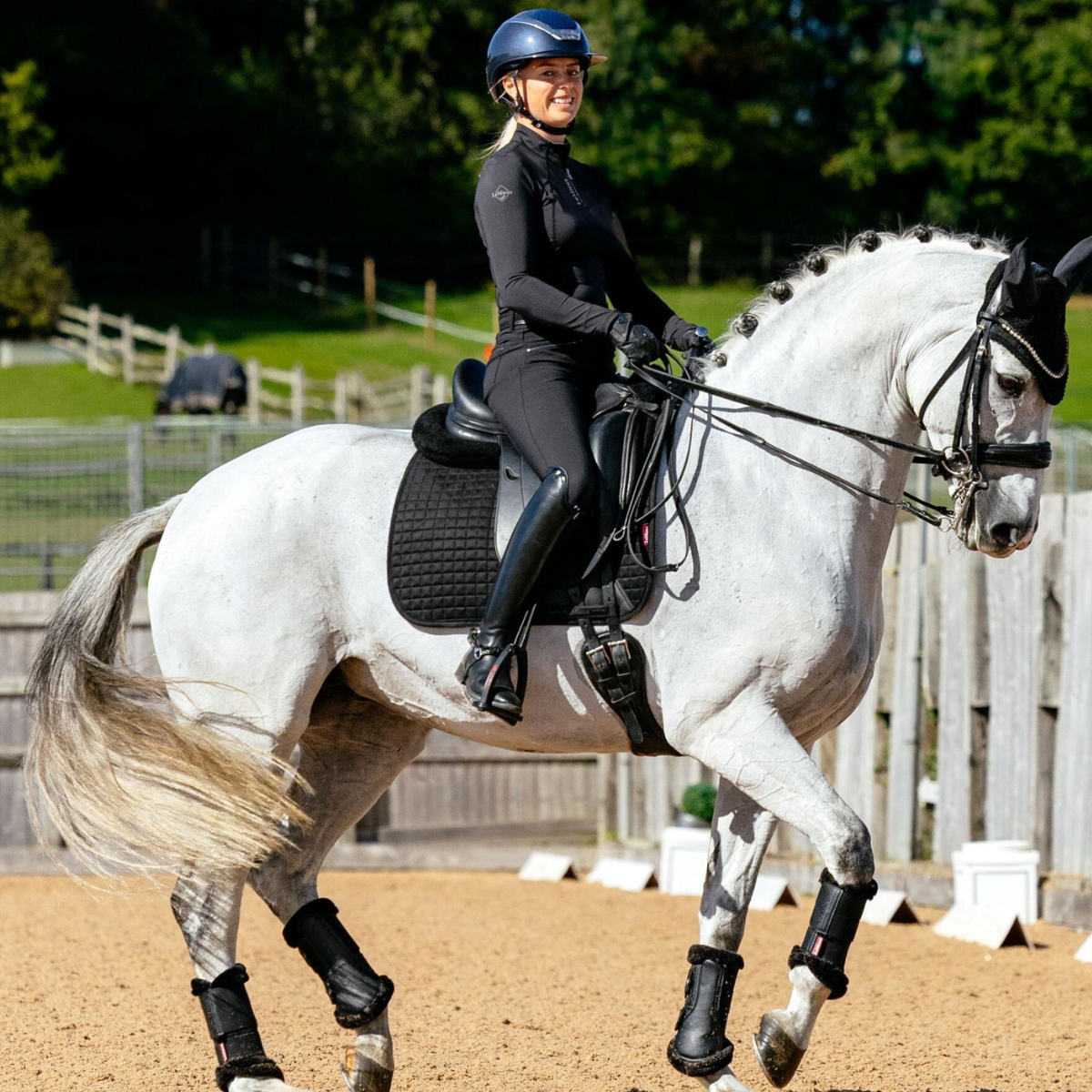 LeMieux Suede Dressage Pad in Black