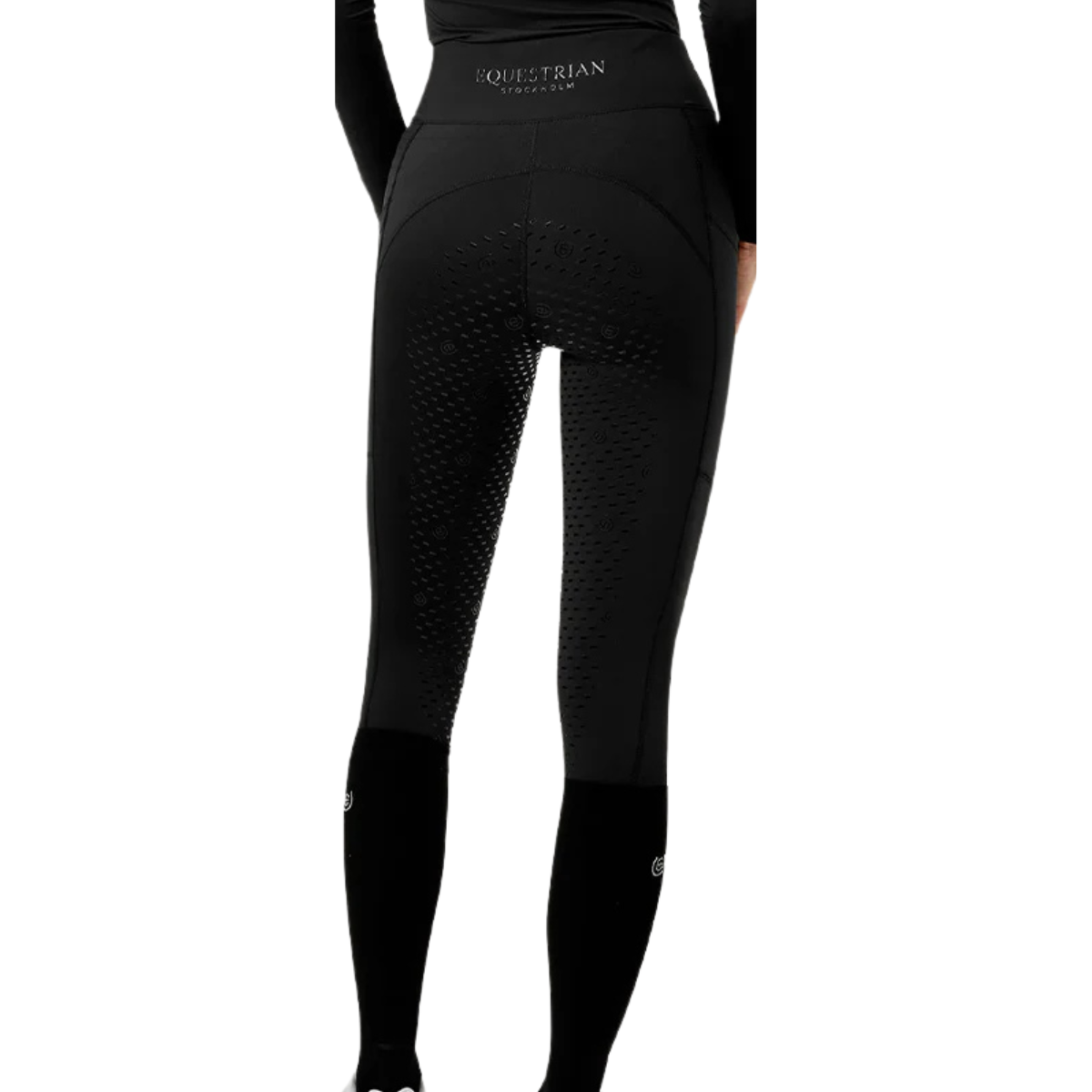 Equestrian Stockholm 'Movement' Dressage Riding Tights in All Black