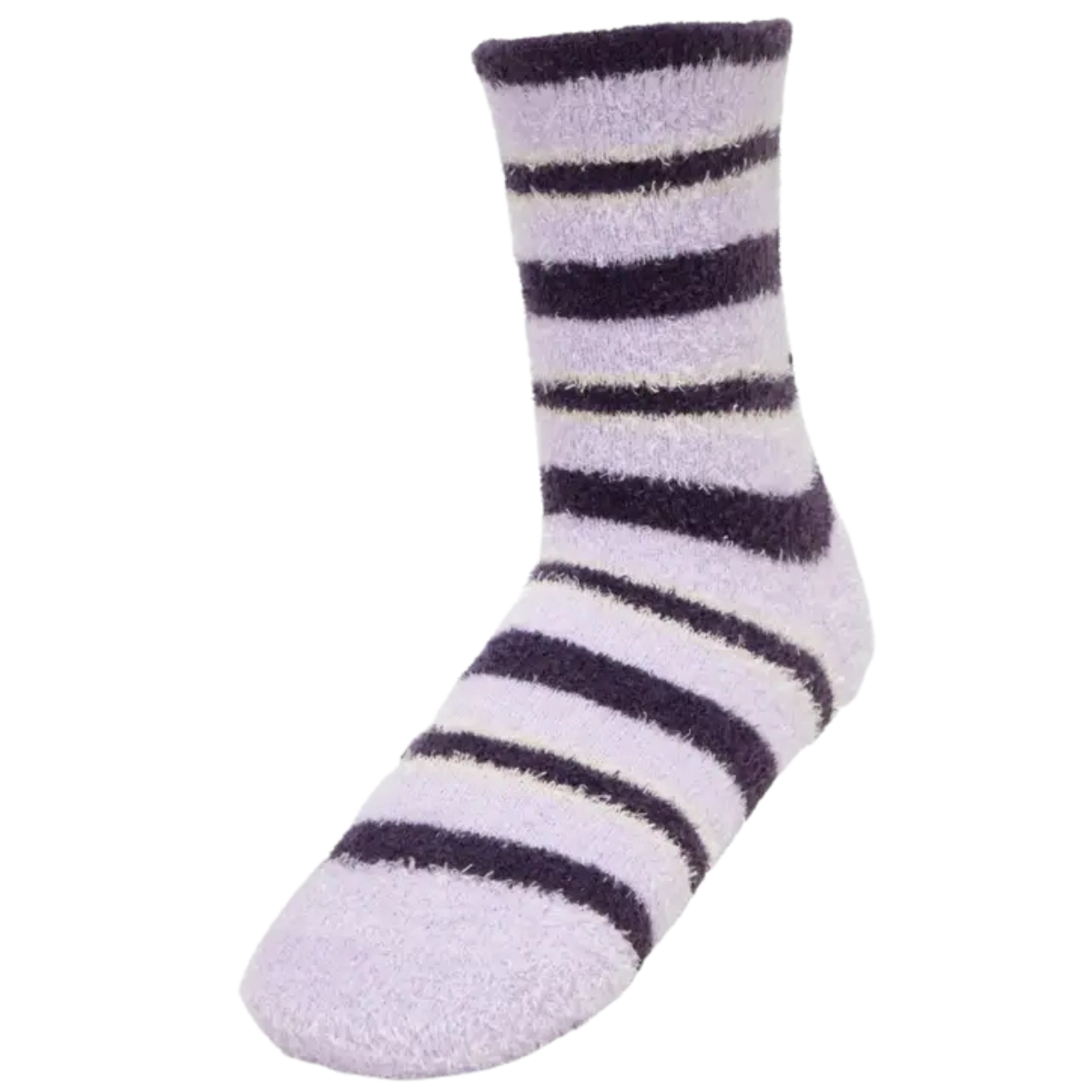 LeMieux Mini 'Sabrina' Stripe Fluffy Socks in Lilac