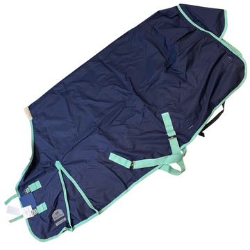 SmartPak Classic Turnout Sheet in Navy/Mint 