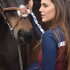 Criniēre 'Estella' Schooling Top in Navy/Brown - Women's Small