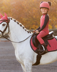 LeMieux Mini Suede Close Contact Square Pad in Cranberry