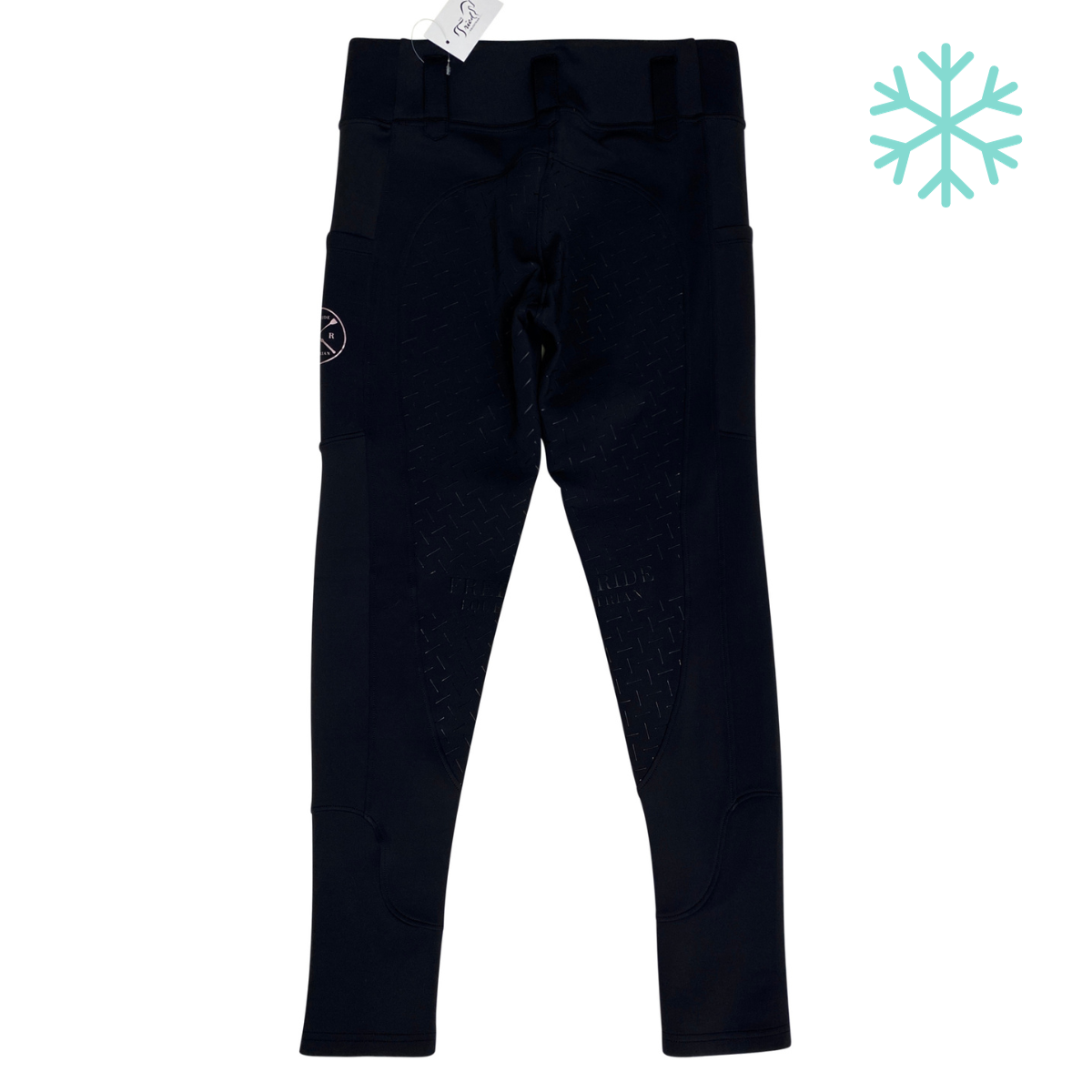 Free Ride Equestrian 'Lux' Hybrid Breeches in Black - Women's Large