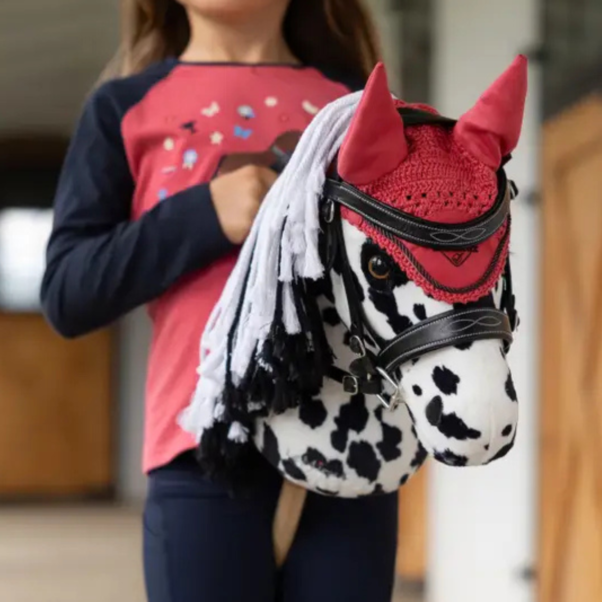 LeMieux Hobby Horse Fly Bonnet in Cranberry